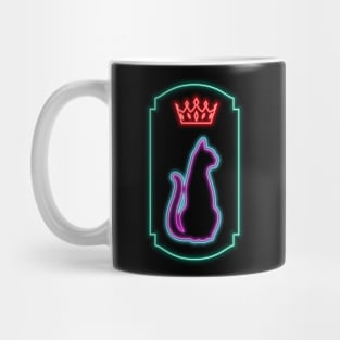 Cat King Neon Sign Mug